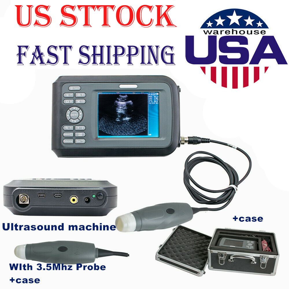 Vet Veterinary Portable Ultrasound Scanner Machine Systems +3.5MHz Rectal Probe DIAGNOSTIC ULTRASOUND MACHINES FOR SALE