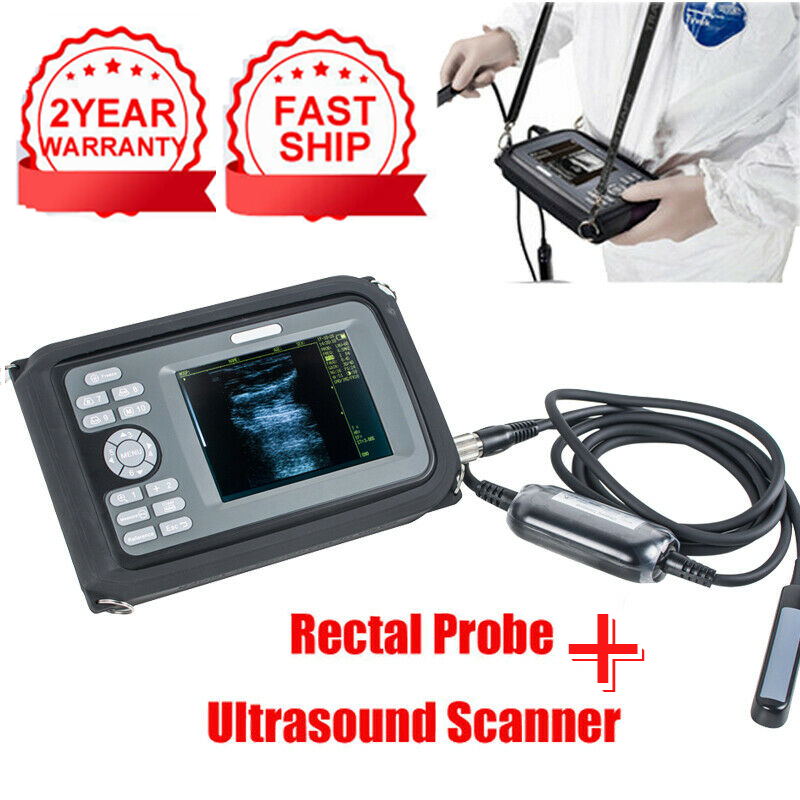 New Portable Vet Digital Ultrasound Scanner Machine For Animal Use+Rectal Probe DIAGNOSTIC ULTRASOUND MACHINES FOR SALE