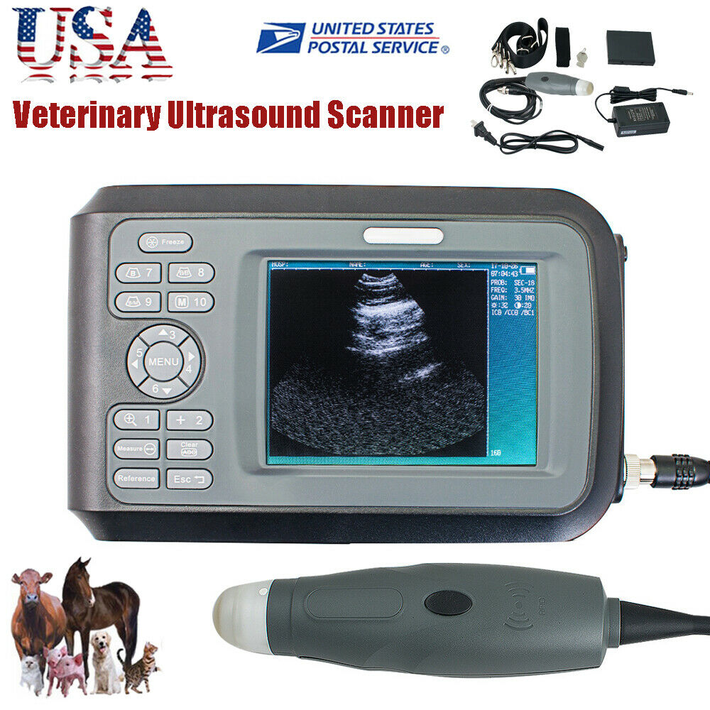 VET Digital Ultrasound Scanner Handheld Machine 3.5MHz Mechanical Sector Probe DIAGNOSTIC ULTRASOUND MACHINES FOR SALE