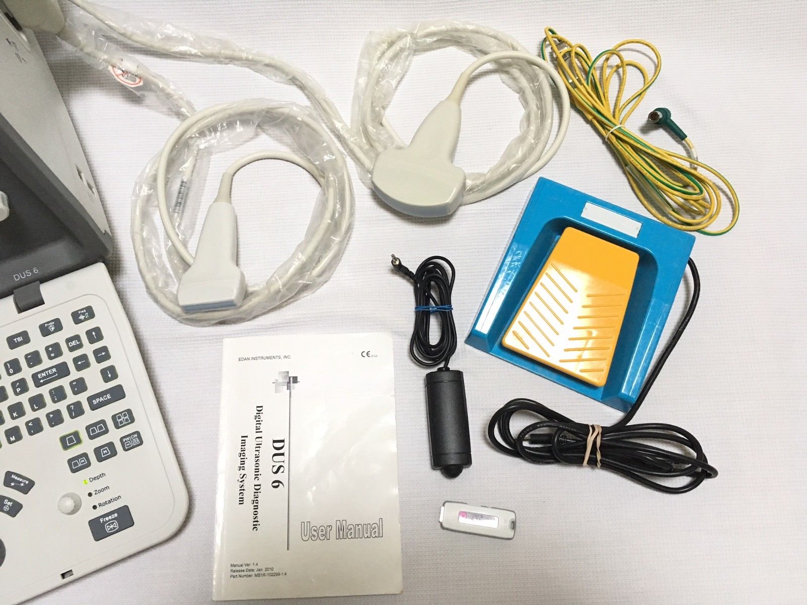 EDAN ULTRASOUND DUS-6 Ultrasonic Imaging System w/ 2 PROBES, Many EXTRAS, NICE! DIAGNOSTIC ULTRASOUND MACHINES FOR SALE