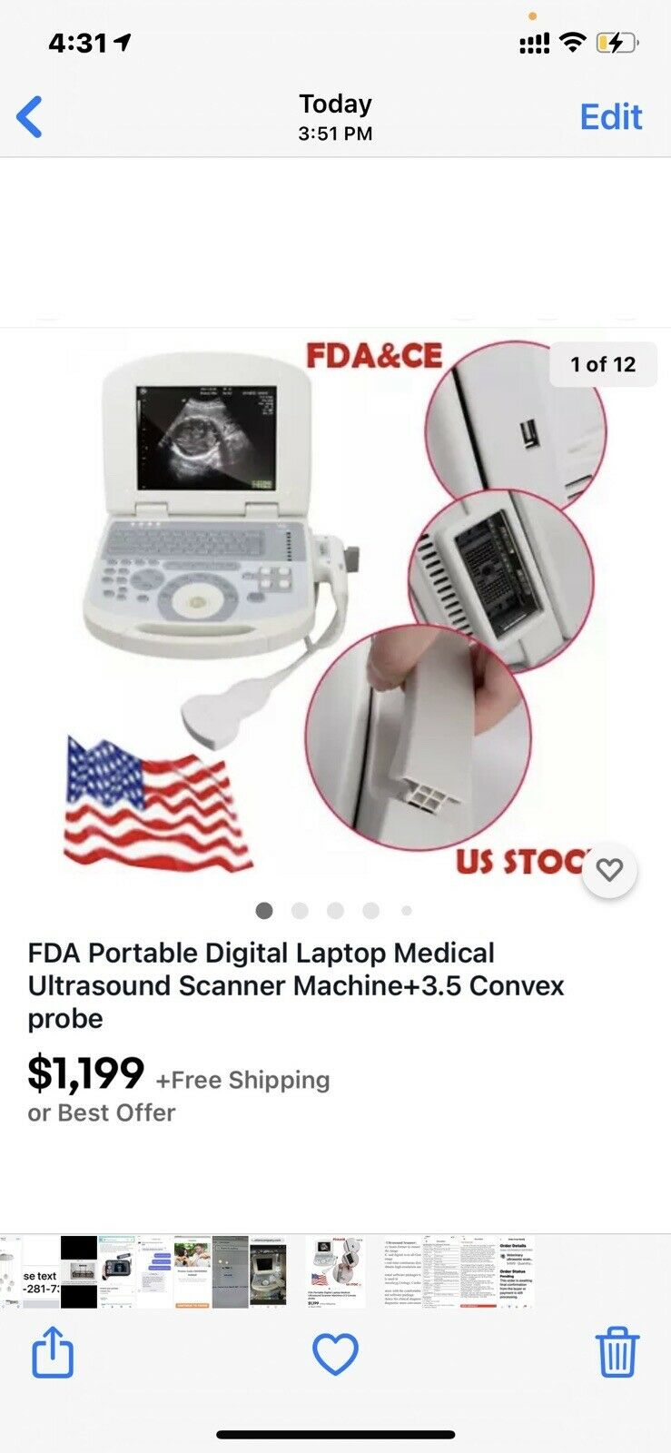 veterinary probe vet digital laptop scanner portable ultrasound machine DIAGNOSTIC ULTRASOUND MACHINES FOR SALE