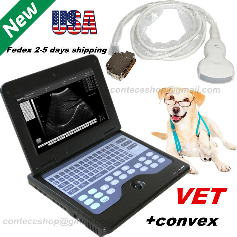 VET Animal Ultrasound Scanner 3.5 Convex Probe Portable Laptop Machine Fedex USA 658126883672 DIAGNOSTIC ULTRASOUND MACHINES FOR SALE