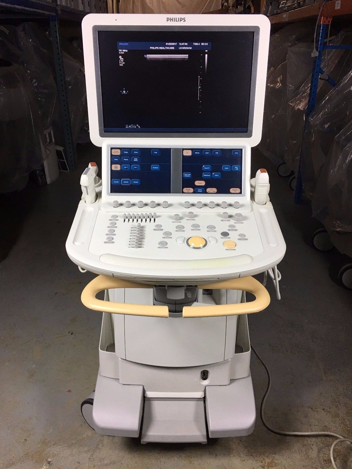 PHILIPS iE33 CART F ULTRASOUND  SYSTEM WITH X3-1, S5-1 & L9-3 TRANSDUCERS