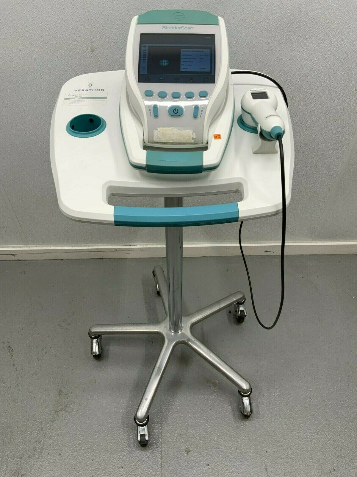 Verathon BVI 9400 Bladder Scanner Ultrasound Probe Cart NO Battery/Charger D3A DIAGNOSTIC ULTRASOUND MACHINES FOR SALE