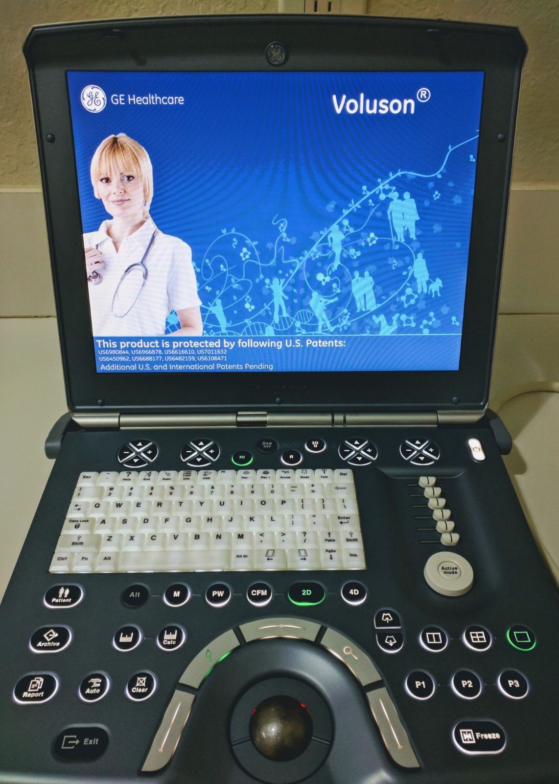 GE VOLUSON E BT08 3D/4D W/2 PROBES ULTRASOUND SYSTEM DIAGNOSTIC ULTRASOUND MACHINES FOR SALE