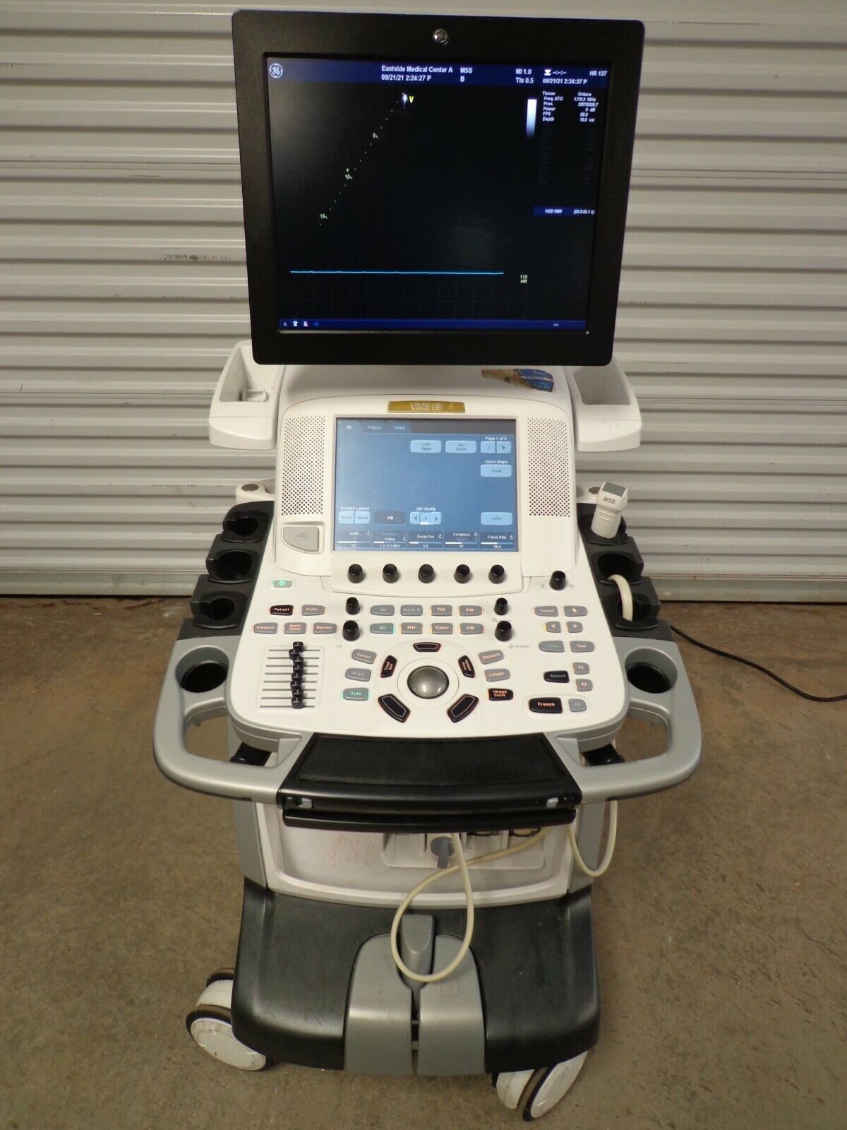 GE VIVID E9 Ultrasound System M5S Probe Color Roll DIAGNOSTIC ULTRASOUND MACHINES FOR SALE