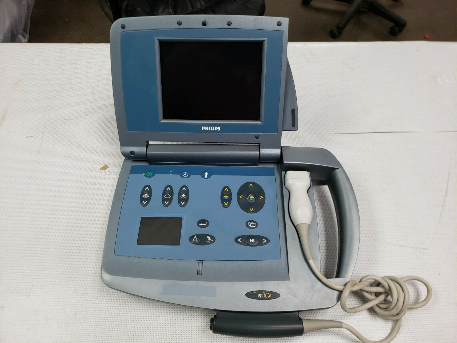 Philips Portable optiGo UltraSound Doppler M2430A With Philips 21420A Probe DIAGNOSTIC ULTRASOUND MACHINES FOR SALE