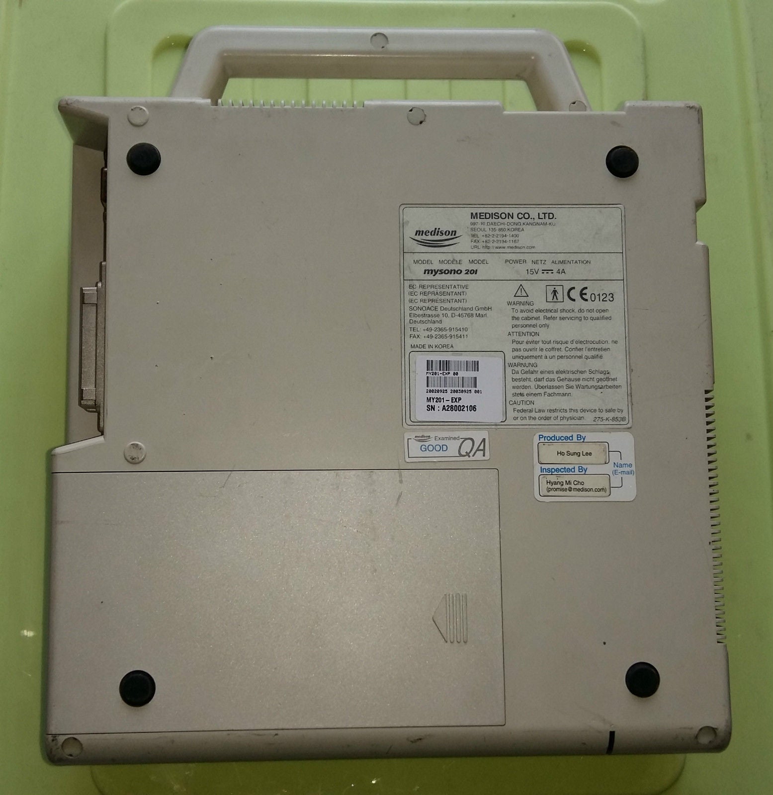 Samsung / Medison mysono 20  Personal digital ultrasound  / Parts DIAGNOSTIC ULTRASOUND MACHINES FOR SALE