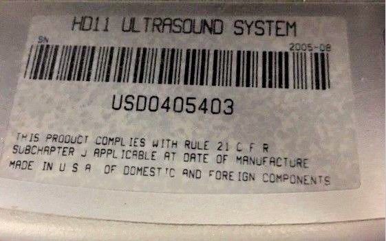 a label on the back of a laptop computer