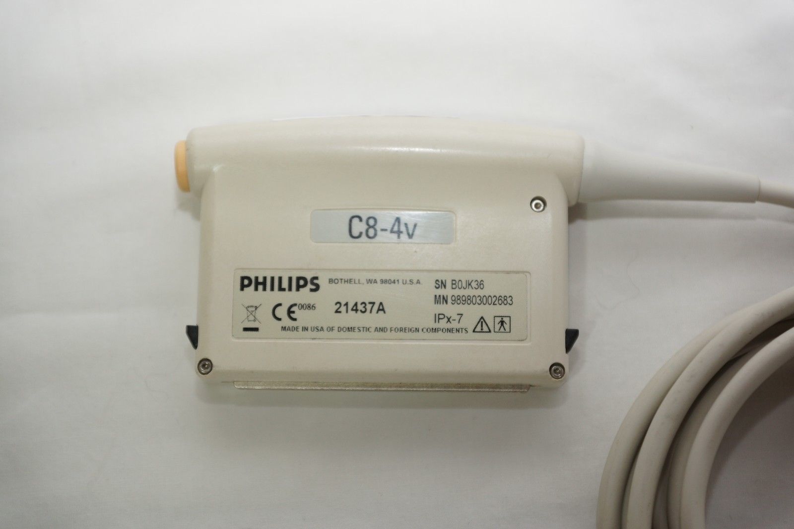 Philips C8-4v  Ultrasound Transducer Probe Transvaginal DIAGNOSTIC ULTRASOUND MACHINES FOR SALE