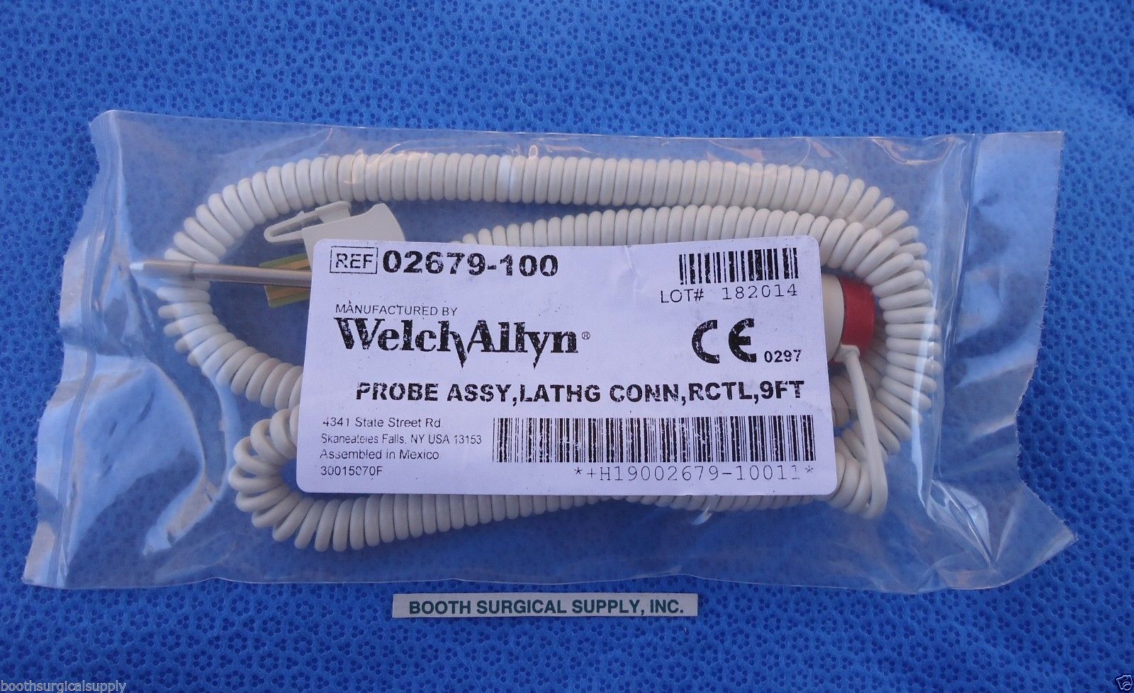 WELCH ALLYN 02679-100  9' RECTAL PROBE FOR 678/679 THERMOMETER/SPOT VITAL SIGN DIAGNOSTIC ULTRASOUND MACHINES FOR SALE