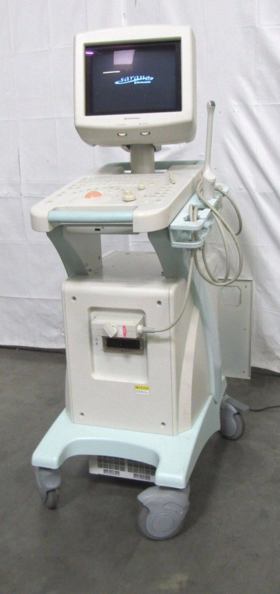 R133066 Shimadzu Sarano Ultrasound System w/ One Probe DIAGNOSTIC ULTRASOUND MACHINES FOR SALE