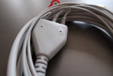 3 Lead ECG EKG Cable 6 Pin Snap AHA for PPG DATAMEDIX BECTON-DICKINSON, 9'