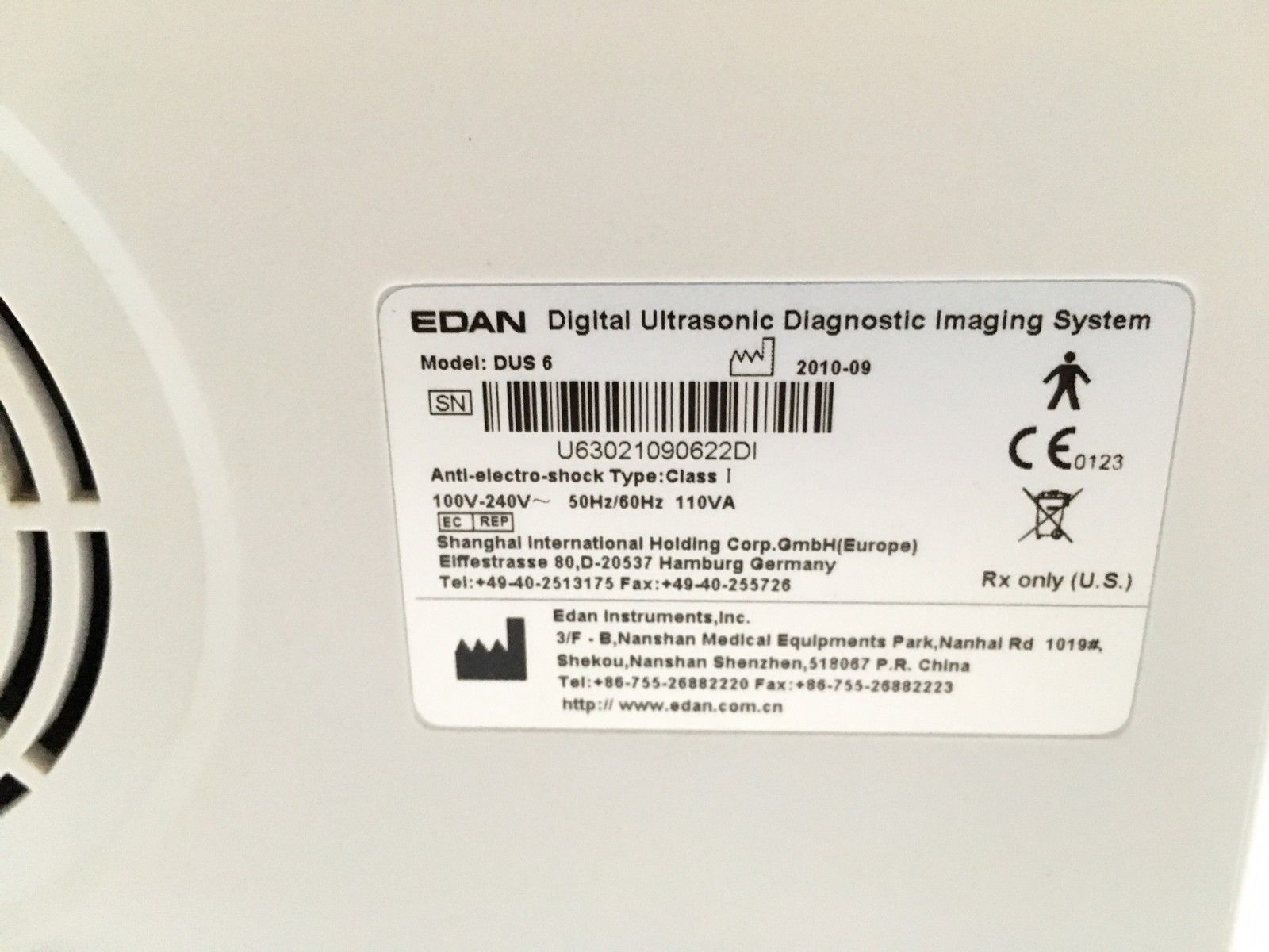 EDAN ULTRASOUND DUS-6 Ultrasonic Imaging System w/ 2 PROBES, Many EXTRAS, NICE! DIAGNOSTIC ULTRASOUND MACHINES FOR SALE