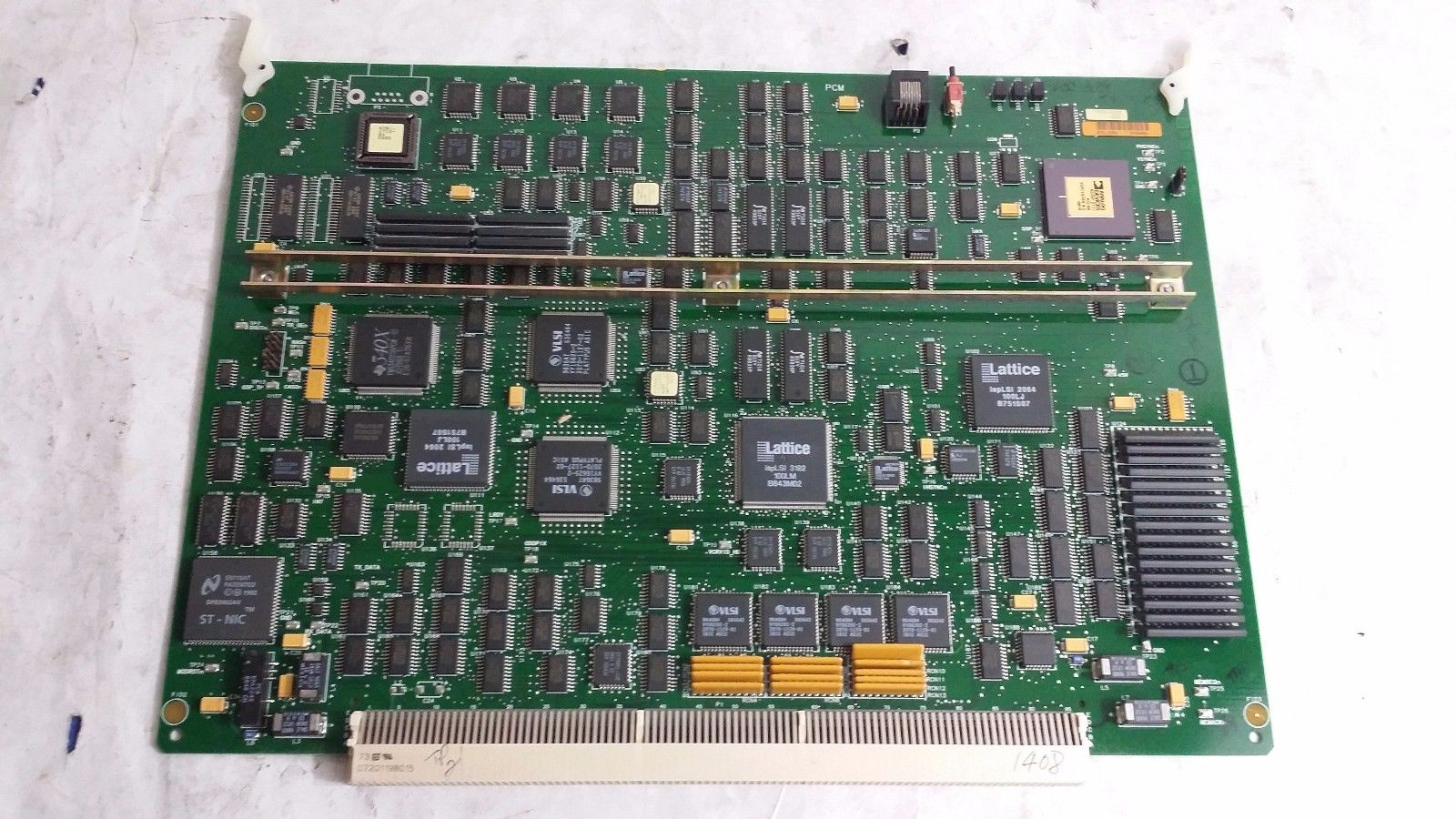 a close up of a computer board with many different components