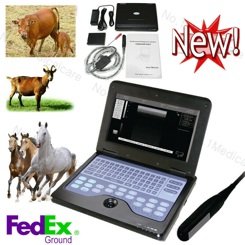 VET Ultrasound Scanner Digital Laptop Machine Veterinary Animal 7.5 Rectal Probe 658126883672 DIAGNOSTIC ULTRASOUND MACHINES FOR SALE