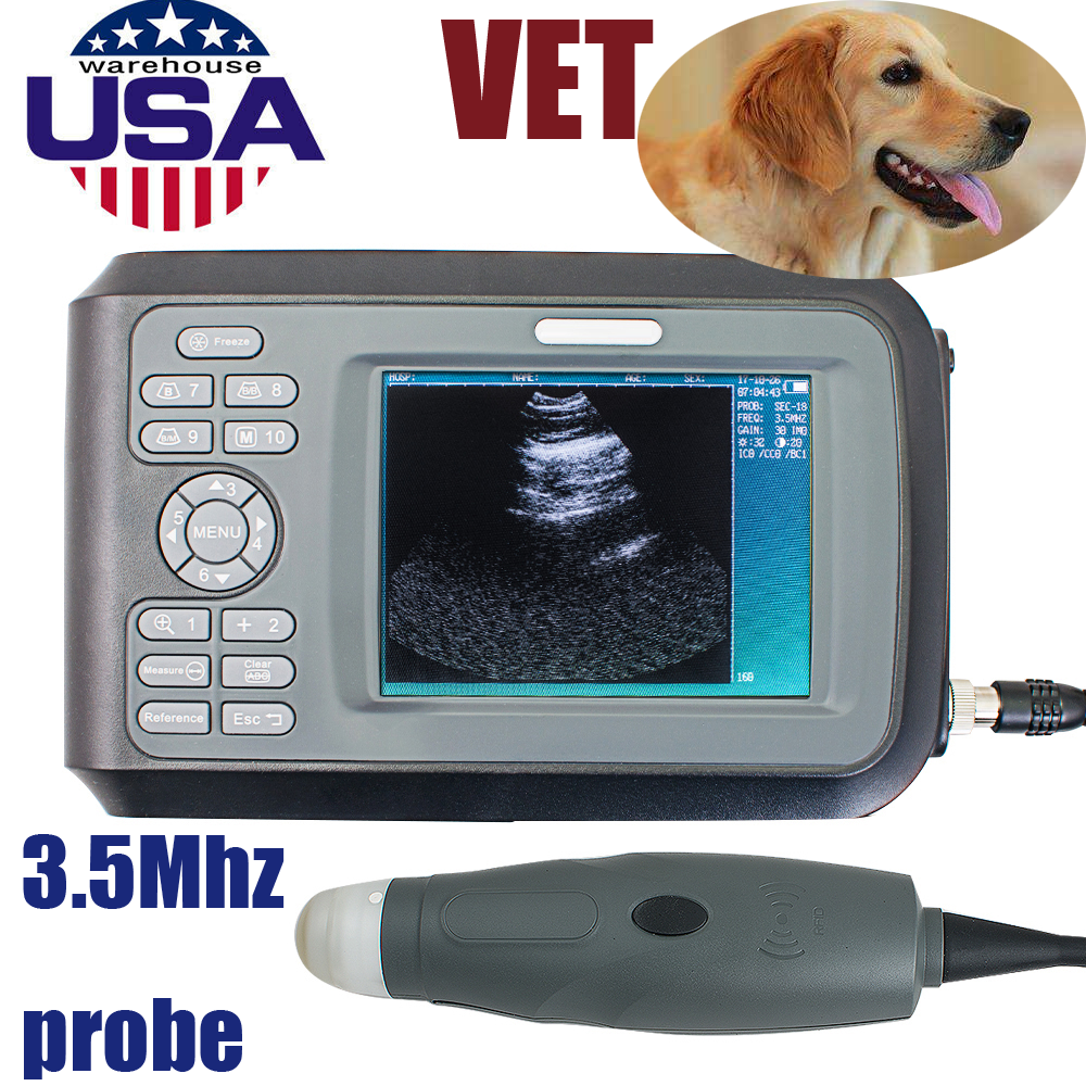 Vet Veterinary Portable Ultrasound Scanner Machine Systems +3.5MHz Rectal Probe DIAGNOSTIC ULTRASOUND MACHINES FOR SALE