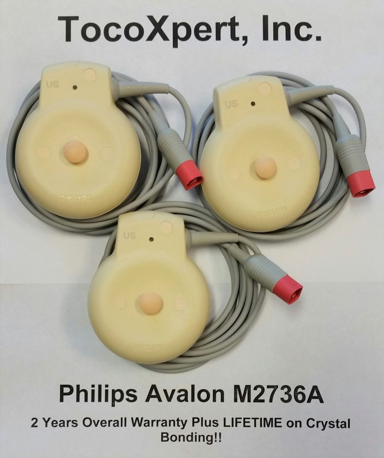 Philips M2736A Avalon Ultrasound Transducer Probe white table two