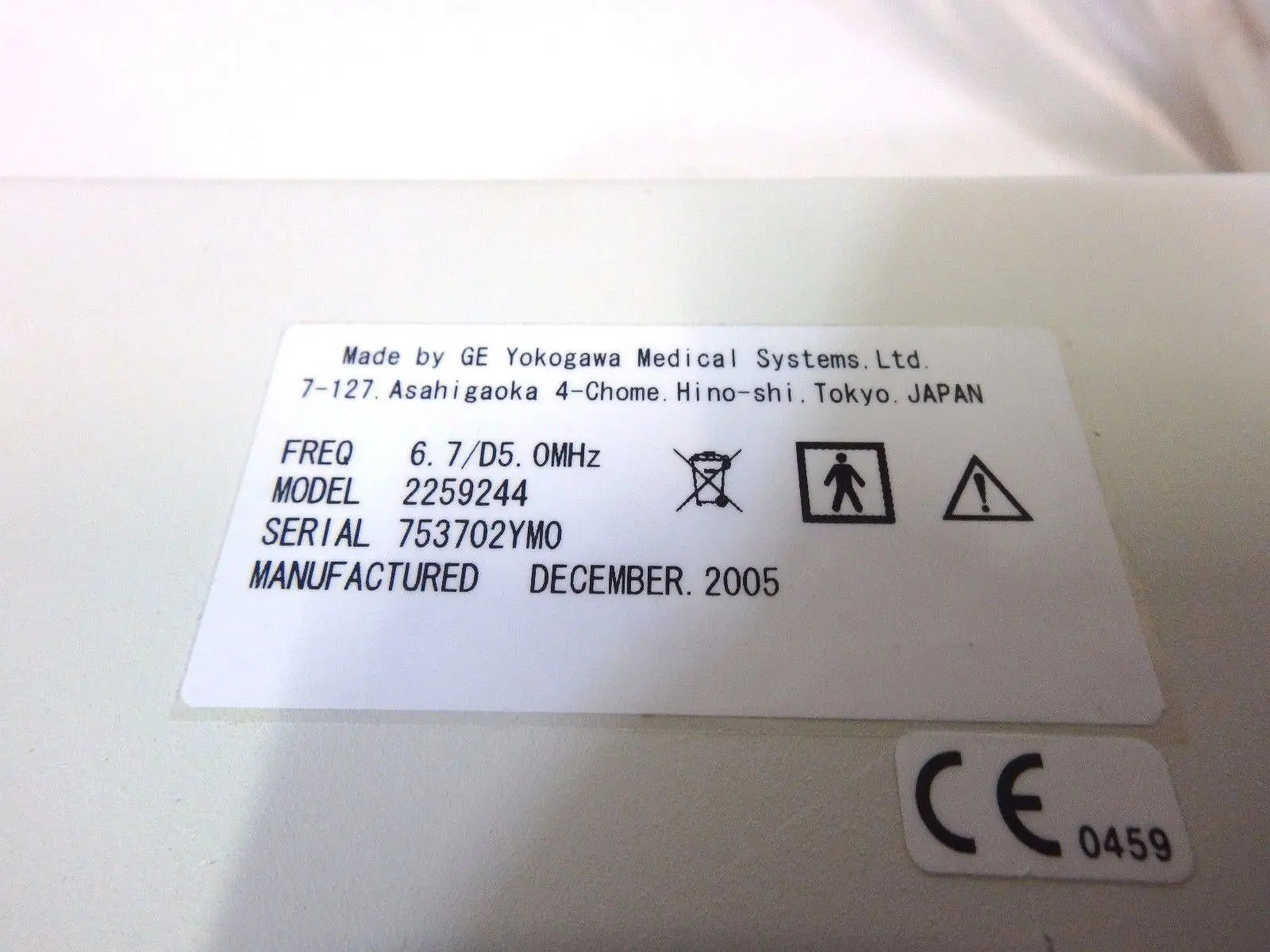 GE T739 Intraoperative 6.7/D5 0MHz Ultrasound Transducer Probe 2259244 Medical