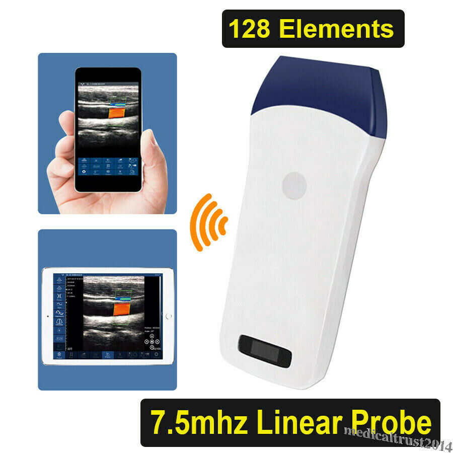 Portable Handheld WIFI Wireless Color Doppler Ultrasound Scanner + Linear Probe DIAGNOSTIC ULTRASOUND MACHINES FOR SALE