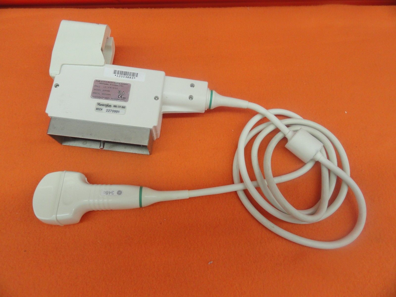 GE 348c P/N 2197480 Convex Array Probe for GE 700, 700 PRO and 700 Expert (5514) DIAGNOSTIC ULTRASOUND MACHINES FOR SALE