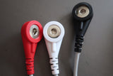 3 Lead ECG EKG Cable 6 Pin Snap AHA for PPG DATAMEDIX BECTON-DICKINSON, 9'