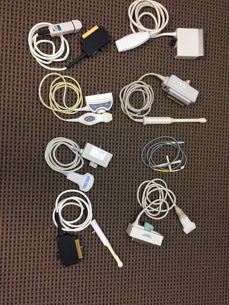 Ultrasound Transducer LOT of 8: Shimadzu, Dornier, Siterite, Aloka, And More DIAGNOSTIC ULTRASOUND MACHINES FOR SALE