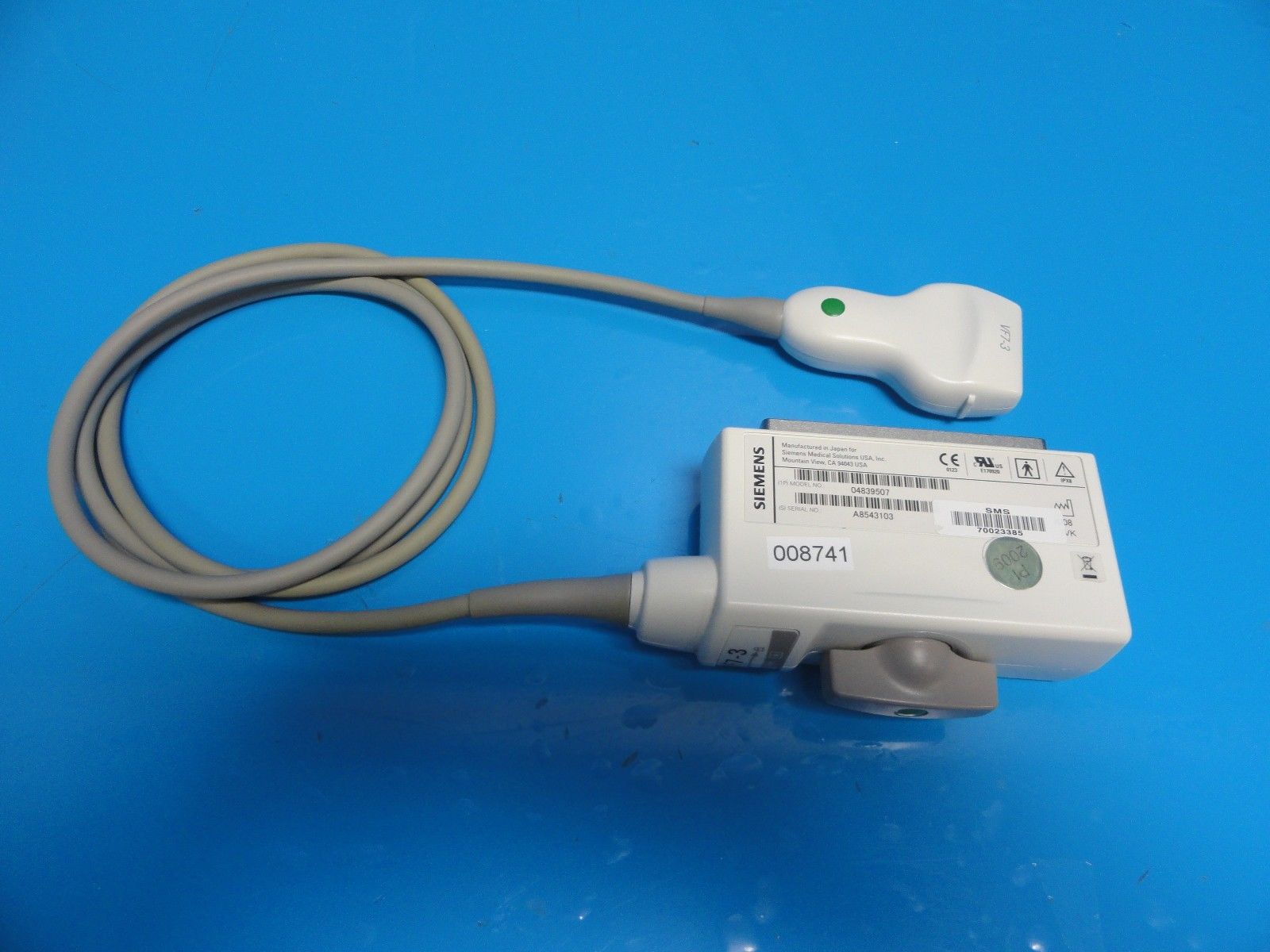 2008 Siemens VF7-3 Linear 38mm P/N 04839507 Ultrasound Probe for Antares (11899) DIAGNOSTIC ULTRASOUND MACHINES FOR SALE