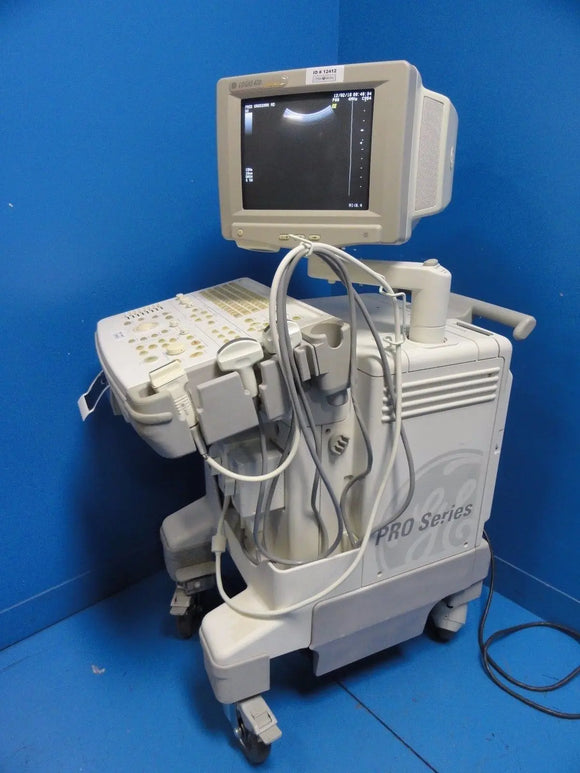 GE Logiq 400 Pro Series Ultrasound W/ C364, C551, LA39  Probes & Printer ~ 12412