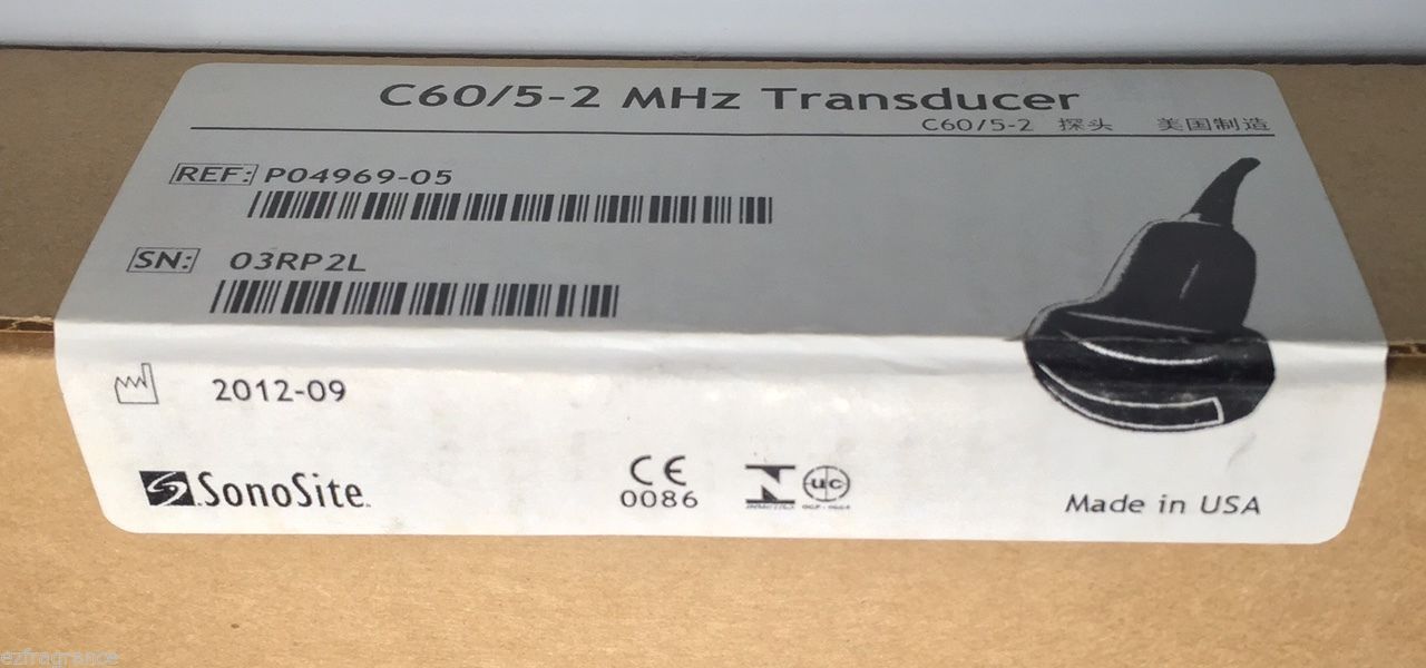 SONOSITE TITAN C60/5-2 MHZ ULTRASOUND PROBE TRANSDUCER REF:P04969-05 New in box DIAGNOSTIC ULTRASOUND MACHINES FOR SALE