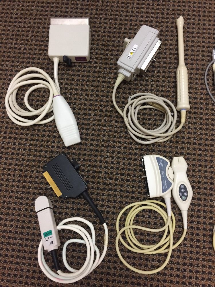 Ultrasound Transducer LOT of 8: Shimadzu, Dornier, Siterite, Aloka, And More DIAGNOSTIC ULTRASOUND MACHINES FOR SALE