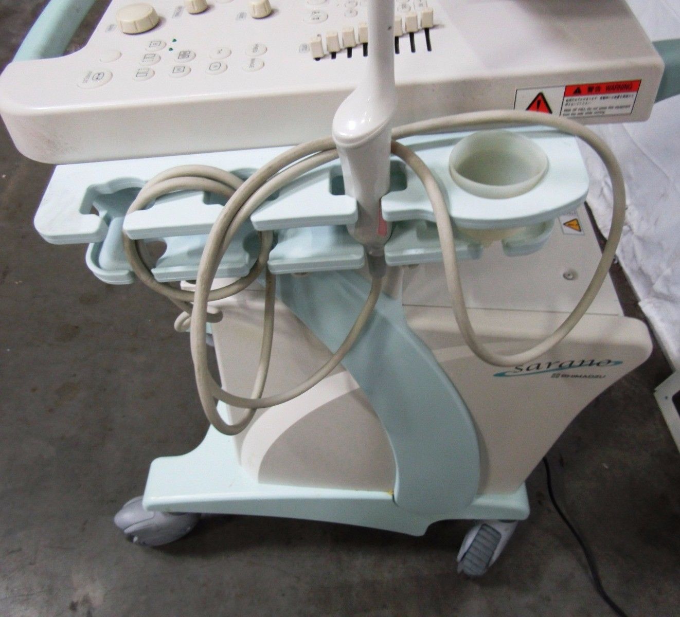 R133066 Shimadzu Sarano Ultrasound System w/ One Probe DIAGNOSTIC ULTRASOUND MACHINES FOR SALE