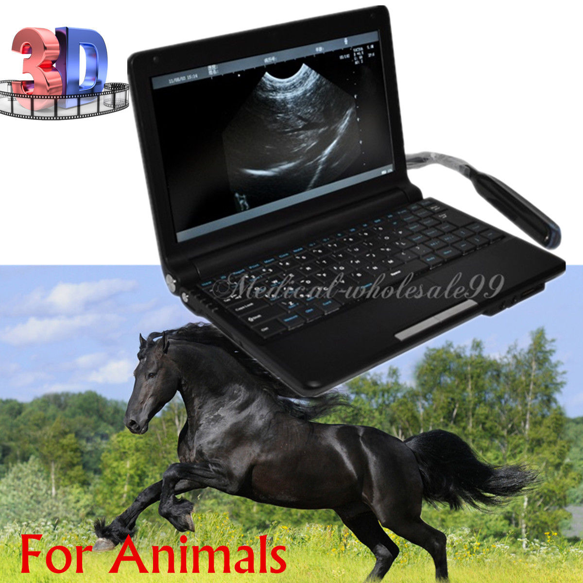 Veterinary Aminal Digital Laptop Ultrasound Scanner Machine Rectal Probe 3D Free 190891462343 DIAGNOSTIC ULTRASOUND MACHINES FOR SALE