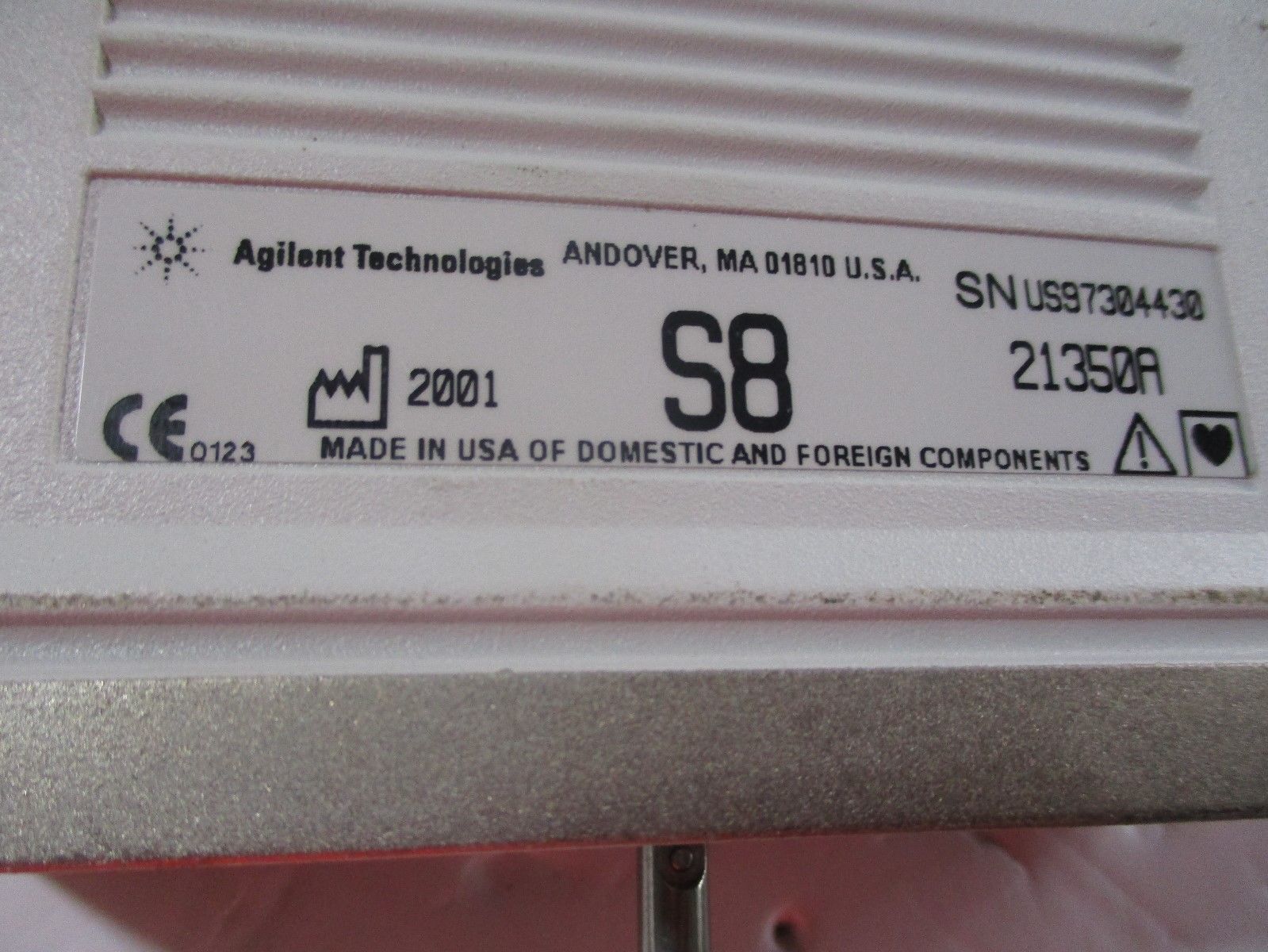 a close up of a label on a machine